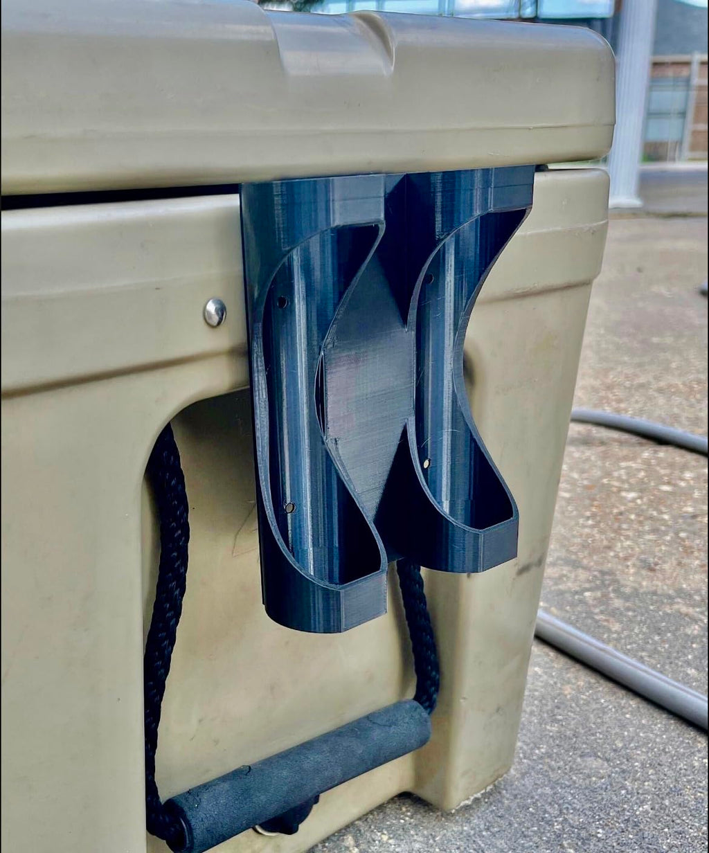 Fishing Rod Holder for ice Chest Cooler. Highly Durable Rubber! Yeti/Rtic Compatible