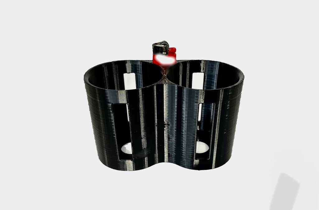 Cooler Cup Holder with Bic Lighter Slot - Yeti/Rtic Compatible